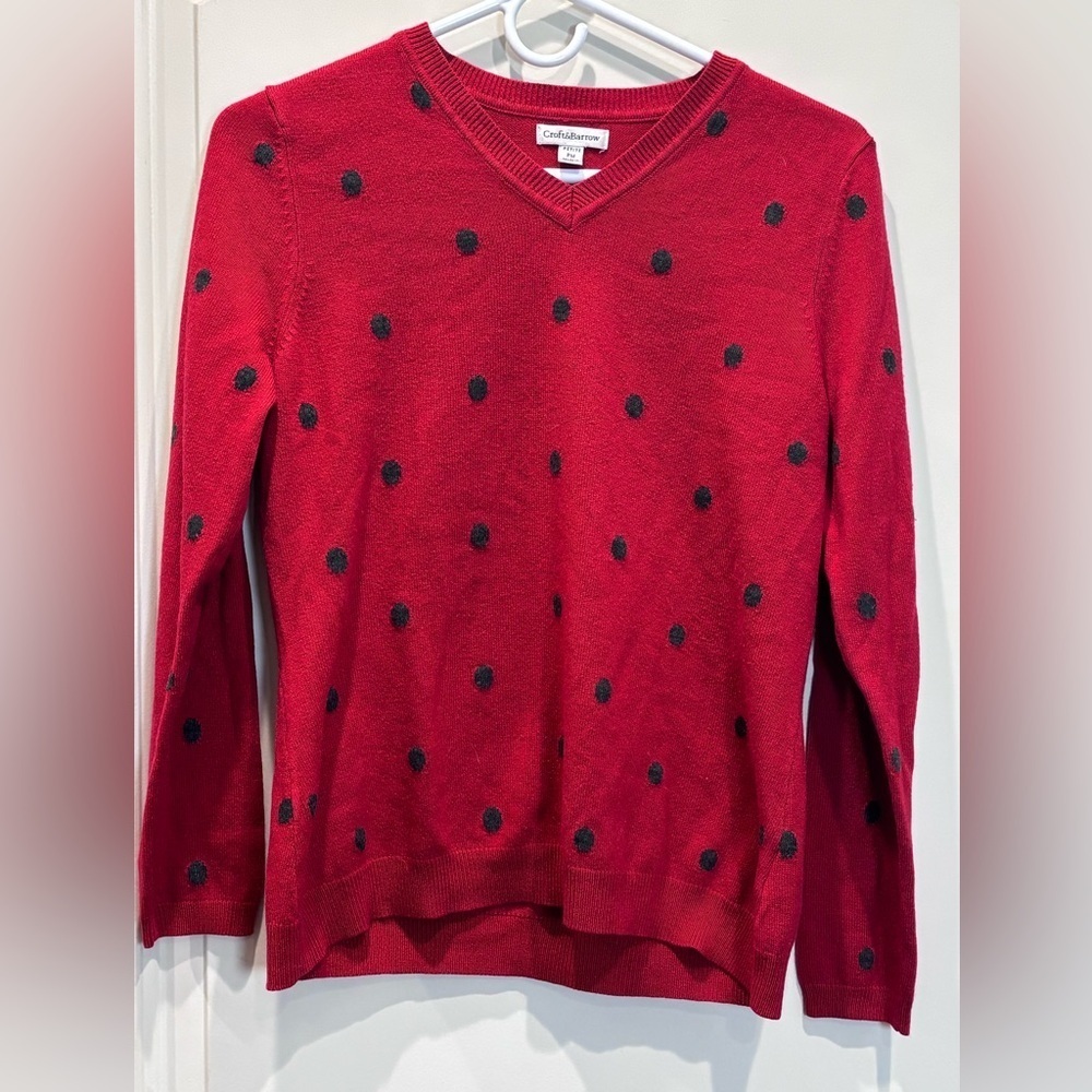 Croft & Barrow Deep Red Knit Top